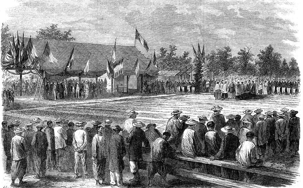 On 07 October 1877, Bishop Isidore Colombert laid the foundation stone